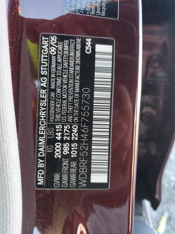 WDBRF52H46F755730 - 2006 MERCEDES-BENZ C 230 BURGUNDY photo 12