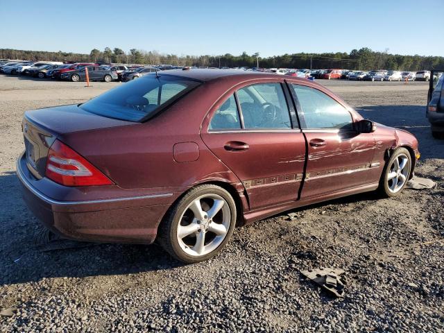 WDBRF52H46F755730 - 2006 MERCEDES-BENZ C 230 BURGUNDY photo 3