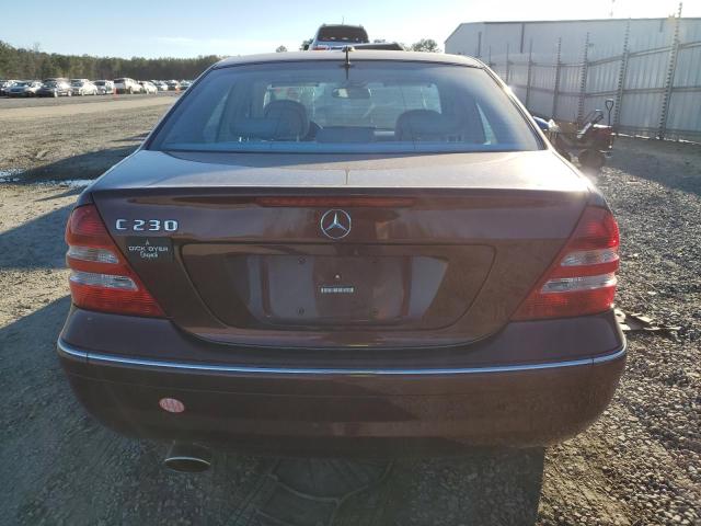 WDBRF52H46F755730 - 2006 MERCEDES-BENZ C 230 BURGUNDY photo 6