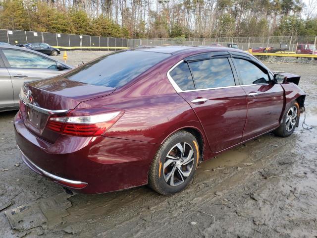 1HGCR2F3XHA202304 - 2017 HONDA ACCORD LX BURGUNDY photo 3