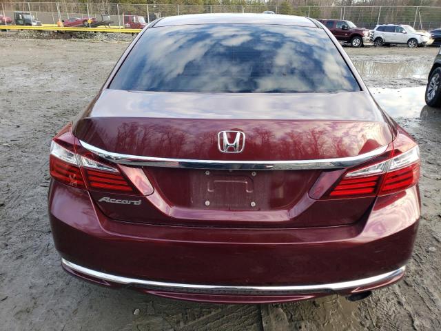 1HGCR2F3XHA202304 - 2017 HONDA ACCORD LX BURGUNDY photo 6