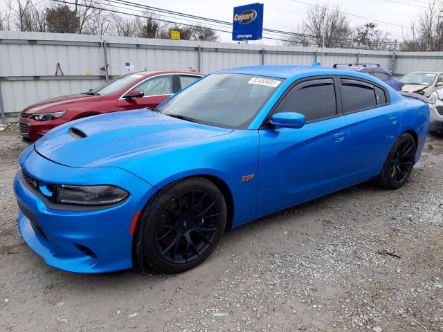 2C3CDXGJ7KH510891 - 2019 DODGE CHARGER SCAT PACK BLUE photo 1