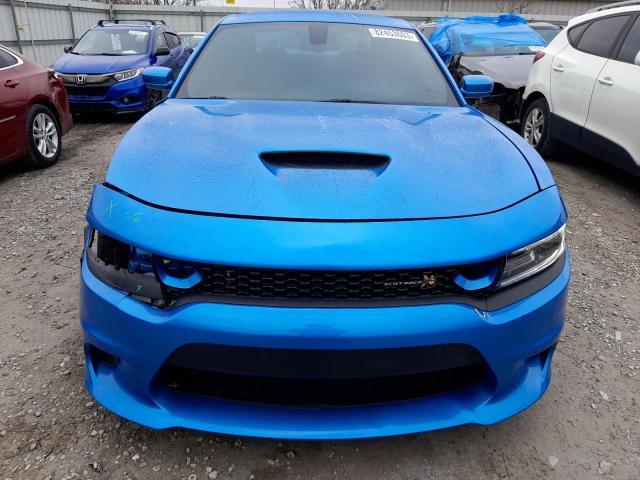 2C3CDXGJ7KH510891 - 2019 DODGE CHARGER SCAT PACK BLUE photo 5