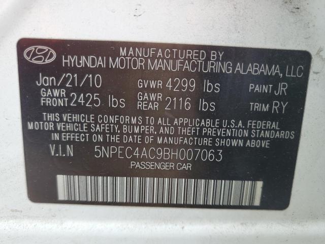 5NPEC4AC9BH007063 - 2011 HYUNDAI SONATA SE WHITE photo 12