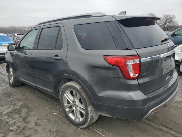 1FM5K7D80HGA21423 - 2017 FORD EXPLORER XLT GRAY photo 2