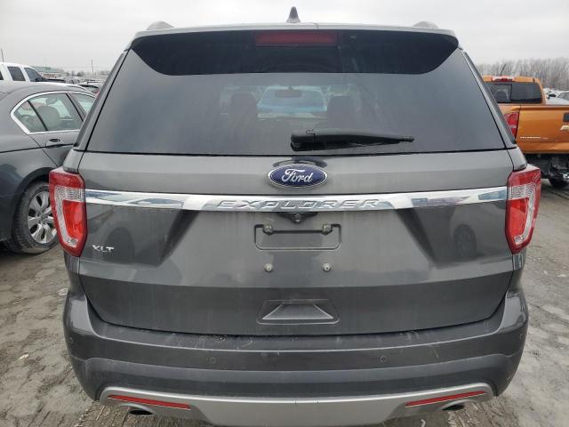 1FM5K7D80HGA21423 - 2017 FORD EXPLORER XLT GRAY photo 6