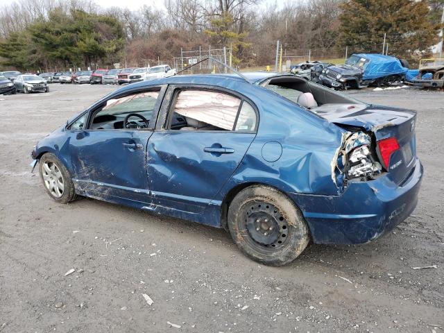 2HGFA16558H518369 - 2008 HONDA CIVIC LX BLUE photo 2