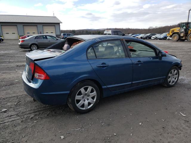 2HGFA16558H518369 - 2008 HONDA CIVIC LX BLUE photo 3