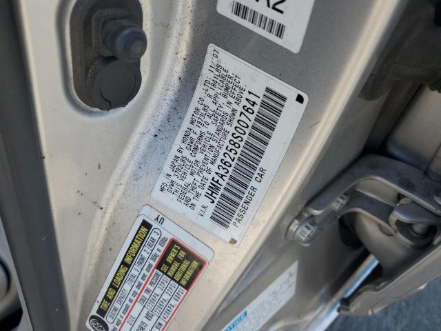 JHMFA36258S007641 - 2008 HONDA CIVIC HYBRID CHARCOAL photo 12