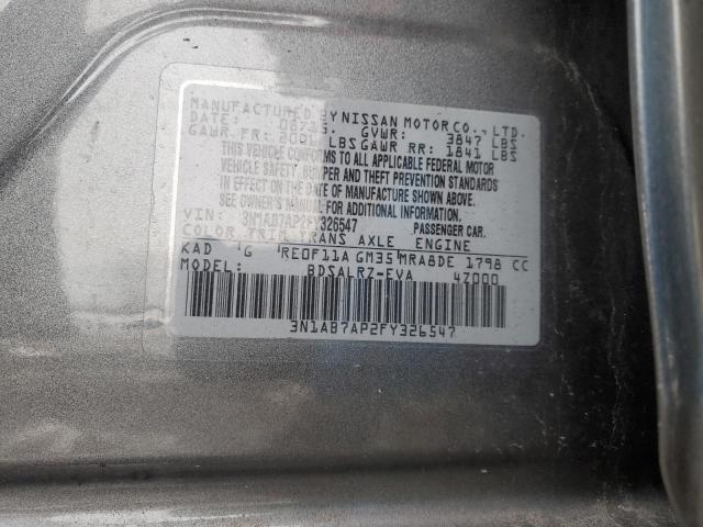 3N1AB7AP2FY326547 - 2015 NISSAN SENTRA S SILVER photo 12