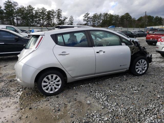 1N4AZ0CP4FC325492 - 2015 NISSAN LEAF S SILVER photo 3