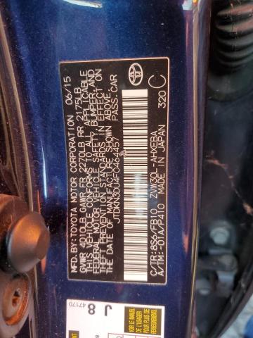 JTDKN3DU4F0464457 - 2015 TOYOTA PRIUS BLUE photo 12