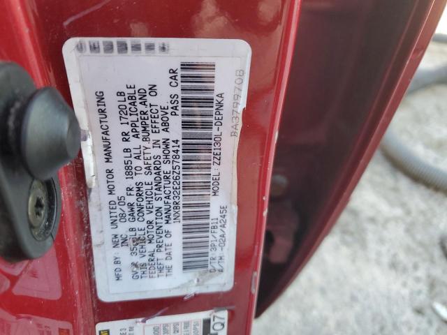 1NXBR32E26Z578414 - 2006 TOYOTA COROLLA CE Rot Foto 12