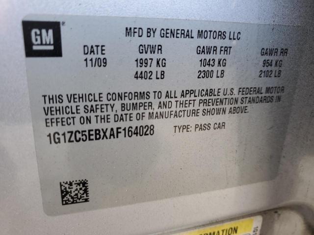 1G1ZC5EBXAF164028 - 2010 CHEVROLET MALIBU 1LT Gümüş foto 13