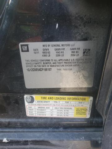 1G1ZC5E04CF196197 - 2012 CHEVROLET MALIBU 1LT 黑色 照片 12