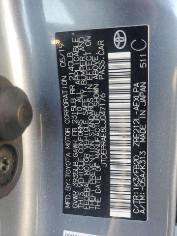 JTDEPRAE8LJ047176 - 2020 TOYOTA COROLLA LE 蓝色 照片 12