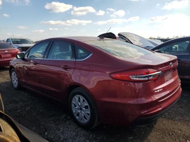 3FA6P0G79KR163876 - 2019 FORD FUSION S RED photo 2