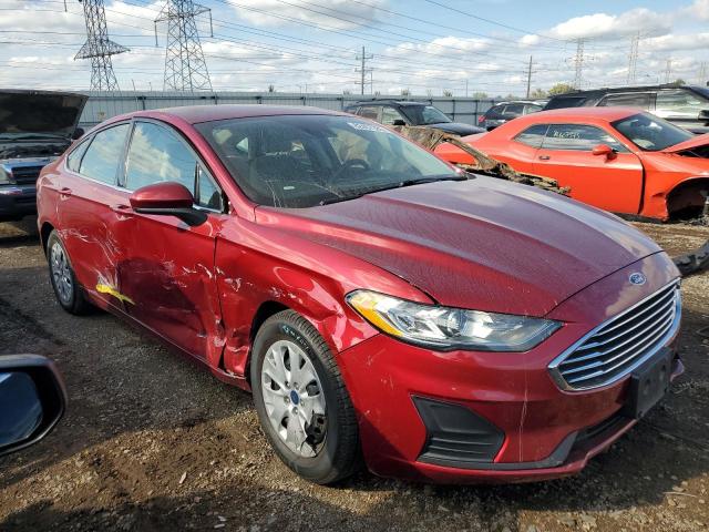 3FA6P0G79KR163876 - 2019 FORD FUSION S RED photo 4