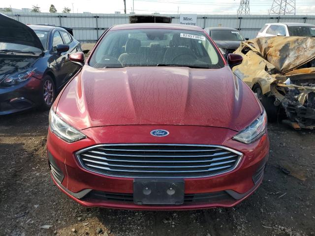 3FA6P0G79KR163876 - 2019 FORD FUSION S RED photo 5