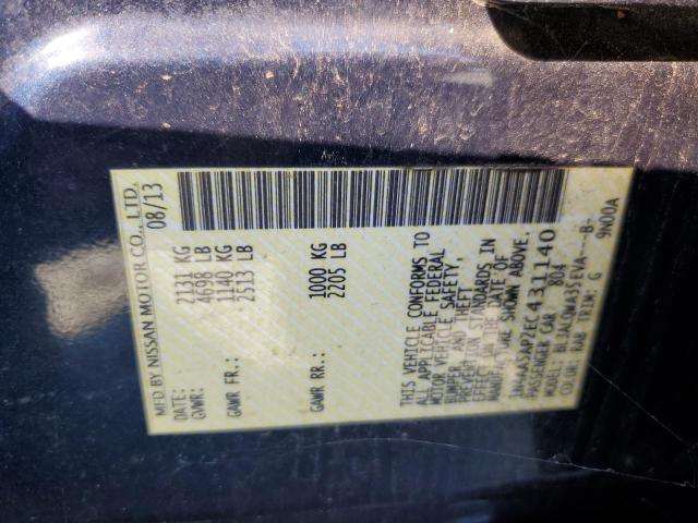 1N4AA5AP2EC431140 - 2014 NISSAN MAXIMA S BLUE photo 12