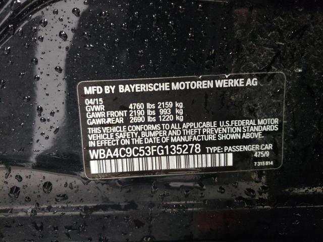 WBA4C9C53FG135278 - 2015 BMW 428 XI GRAN COUPE SULEV BLACK photo 12