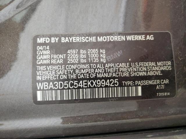 WBA3D5C54EKX99425 - 2014 BMW 328 D XDRIVE BROWN photo 12