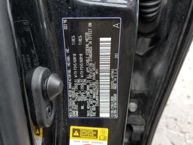 5TDJKRFH4GS255354 - 2016 TOYOTA HIGHLANDER XLE BLACK photo 12