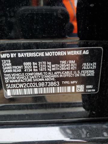 5UXCW2C02L9B73863 - 2020 BMW X7 XDRIVE40I BLACK photo 13