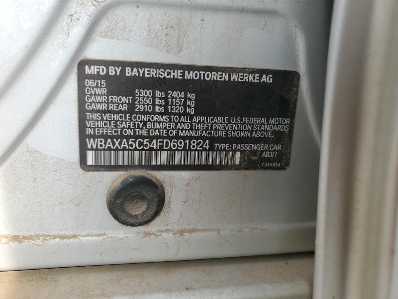 WBAXA5C54FD691824 - 2015 BMW 535 D SILVER photo 13