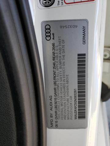 WAUDFAFC5GN083281 - 2016 AUDI A6 PREMIUM PLUS Ağ foto 12