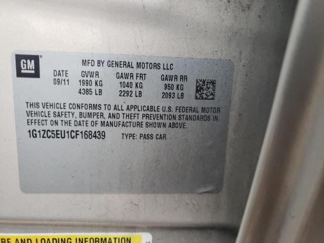 1G1ZC5EU1CF168439 - 2012 CHEVROLET MALIBU 1LT Boz foto 12