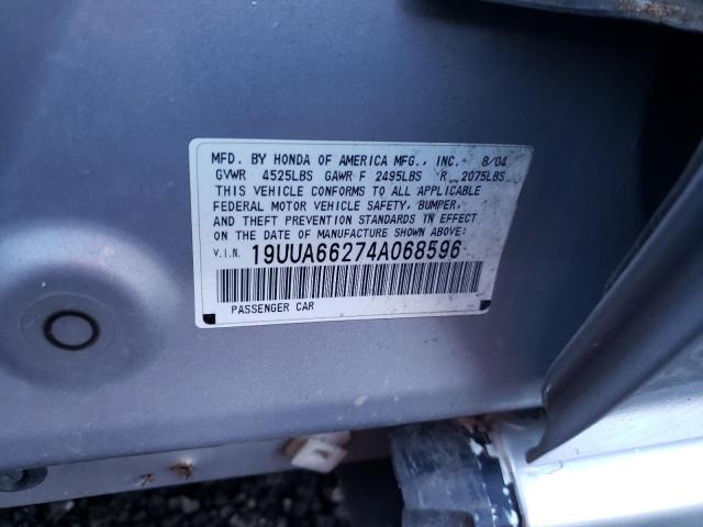 19UUA66274A068596 - 2004 ACURA TL GRAY photo 12