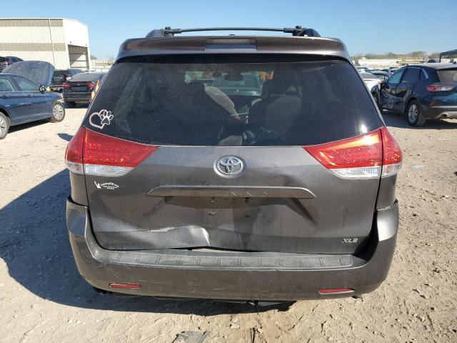 5TDYK3DC6CS182081 - 2012 TOYOTA SIENNA XLE ნაცრისფერი ფოტო 6