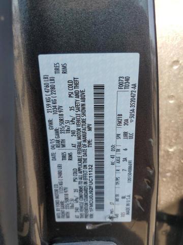 1FMCU0J92FUC11132 - 2015 FORD ESCAPE TITANIUM GRAY photo 12