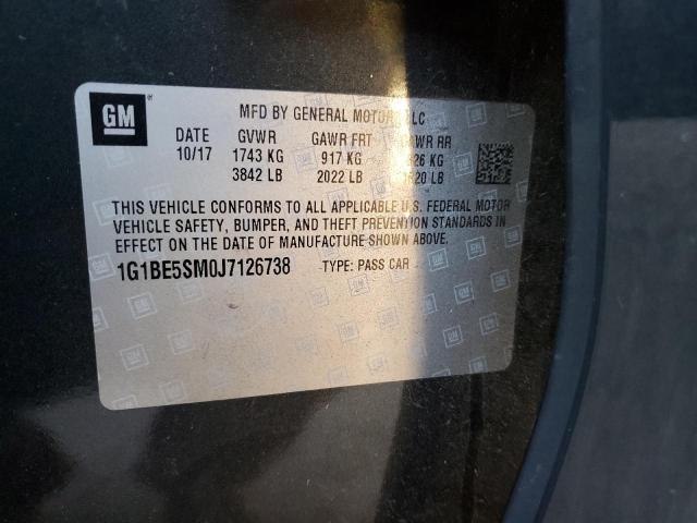 1G1BE5SM0J7126738 - 2018 CHEVROLET CRUZE LT CHARCOAL photo 13