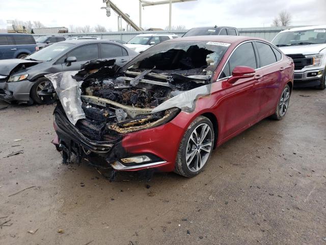 3FA6P0D94HR215333 - 2017 FORD FUSION TITANIUM RED photo 1