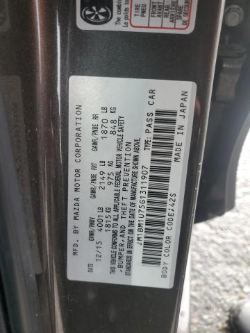 JM1BM1U75G1311907 - 2016 MAZDA 3 SPORT Brązowy zdjęcie 12