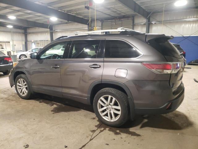 5TDBKRFH8FS144082 - 2015 TOYOTA HIGHLANDER LE GRAY photo 2