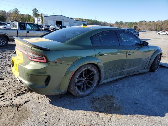 2C3CDXGJ7NH172915 - 2022 DODGE CHARGER SCAT PACK GREEN photo 3