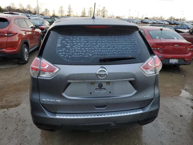 KNMAT2MV5GP610149 - 2016 NISSAN ROGUE S GRAY photo 6