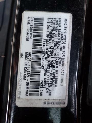 2T1KR32E74C193431 - 2004 TOYOTA COROLLA MA XR BLACK photo 12