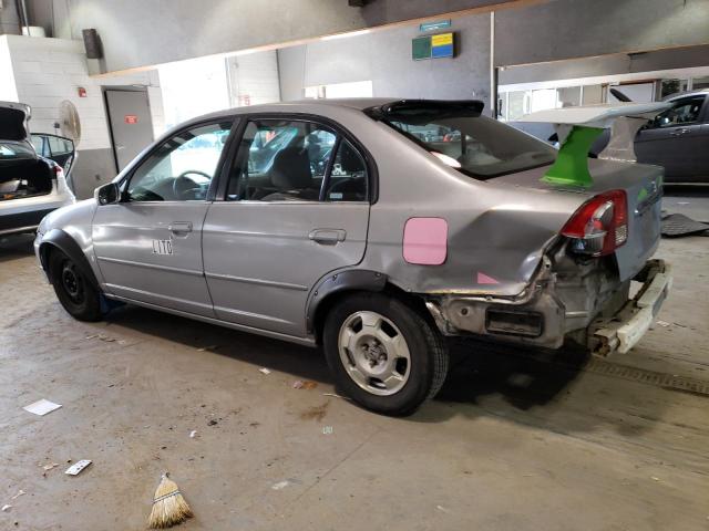 1HGES16652L004520 - 2002 HONDA CIVIC LX GRAY photo 2