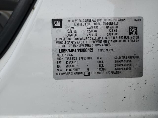 LRBFZMR47PD098409 - 2023 BUICK ENVISION PREFERRED WHITE photo 13