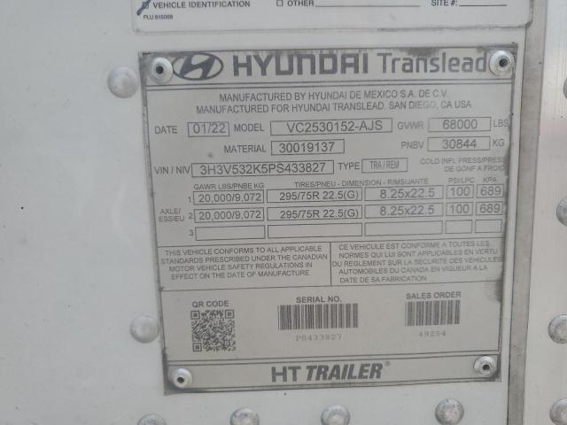 3H3V532K5PS433827 - 2023 HYUNDAI TRAILER WHITE photo 10