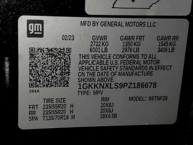 1GKKNXLS9PZ186678 - 2023 GMC ACADIA DENALI BLACK photo 13