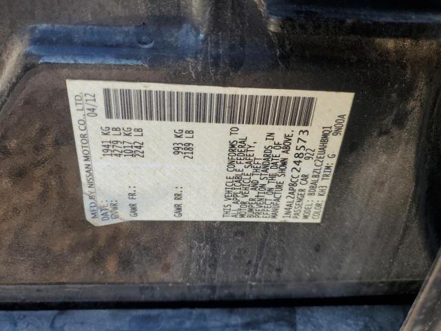 1N4AL2AP8CC248573 - 2012 NISSAN ALTIMA BASE Czarny zdjęcie 13