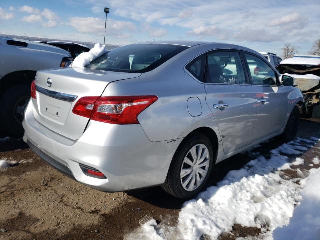 3N1AB7AP8KY267546 - 2019 NISSAN SENTRA S SILVER photo 3