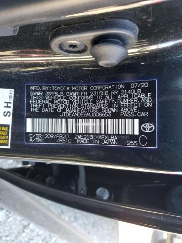 JTDEAMDE6MJ008653 - 2021 TOYOTA COROLLA LE BLACK photo 13