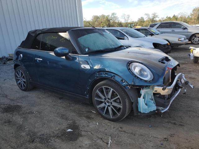 WMWWJ5C09M3M31308 - 2021 MINI COOPER S BLUE photo 4