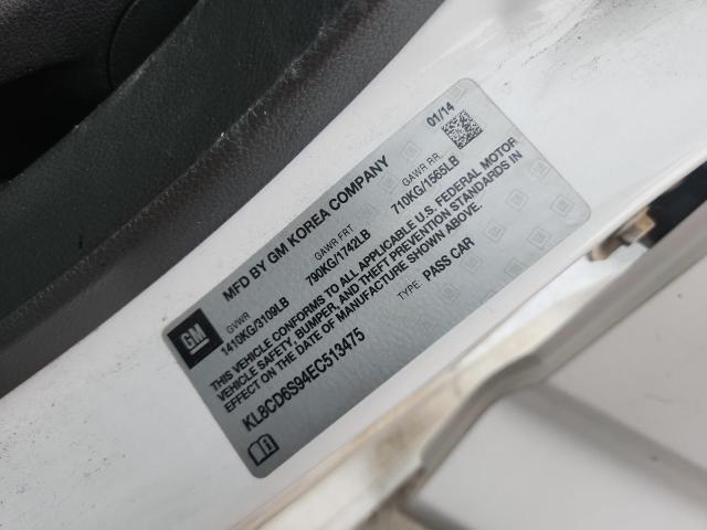 KL8CD6S94EC513475 - 2014 CHEVROLET SPARK 1LT Blanc photo 12